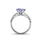 4 - Alicia 1.62 ctw Tanzanite and Lab Grown Diamond Engagement Ring 