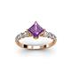 2 - Alicia 1.52 ctw Amethyst and Lab Grown Diamond Engagement Ring 