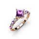 3 - Alicia 1.52 ctw Amethyst and Lab Grown Diamond Engagement Ring 