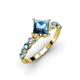 3 - Alicia 1.90 ctw Blue Topaz and Lab Grown Diamond Engagement Ring 