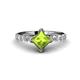 1 - Alicia 1.77 ctw Peridot and Lab Grown Diamond Engagement Ring 