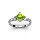 2 - Alicia 1.77 ctw Peridot and Lab Grown Diamond Engagement Ring 