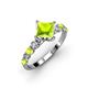 3 - Alicia 1.77 ctw Peridot and Lab Grown Diamond Engagement Ring 