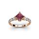 2 - Alicia 1.77 ctw Rhodolite Garnet and Lab Grown Diamond Engagement Ring 