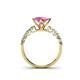 4 - Alicia 2.07 ctw Created Pink Sapphire and Lab Grown Diamond Engagement Ring 