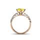 4 - Alicia 1.96 ctw Created Yellow Sapphire and Lab Grown Diamond Engagement Ring 