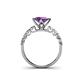 4 - Alicia 1.52 ctw Amethyst and Lab Grown Diamond Engagement Ring 