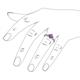 5 - Alicia 1.52 ctw Amethyst and Lab Grown Diamond Engagement Ring 
