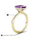5 - Solina 2.14 ctw Emerald Shape Amethyst accented Lab Grown Diamond Hidden Halo Engagement Ring 