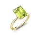 4 - Solina 2.59 ctw Emerald Shape Peridot accented Lab Grown Diamond Hidden Halo Engagement Ring 