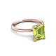 3 - Solina 2.59 ctw Emerald Shape Peridot accented Lab Grown Diamond Hidden Halo Engagement Ring 