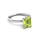 3 - Solina 2.59 ctw Emerald Shape Peridot accented Lab Grown Diamond Hidden Halo Engagement Ring 