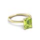3 - Solina 2.59 ctw Emerald Shape Peridot accented Lab Grown Diamond Hidden Halo Engagement Ring 