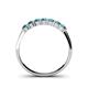 4 - Reina 3.00 mm London Blue Topaz 7 Stone Wedding Band 