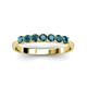 2 - Reina 3.00 mm London Blue Topaz 7 Stone Wedding Band 