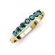 3 - Reina 3.00 mm London Blue Topaz 7 Stone Wedding Band 