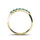 4 - Reina 3.00 mm London Blue Topaz 7 Stone Wedding Band 
