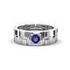 1 - Marcus 0.20 ct Iolite Solitaire Men Wedding Band (6 mm) 