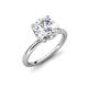 4 - Solina 2.13 ctw IGI Certified Round Lab Grown Diamond accented Lab Grown Diamond Hidden Halo Women Engagement Ring 