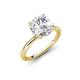 4 - Solina 2.13 ctw IGI Certified Round Lab Grown Diamond accented Lab Grown Diamond Hidden Halo Women Engagement Ring 