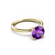 3 - Solina 2.03 ctw Round Amethyst accented Lab Grown Diamond Hidden Halo Engagement Ring 