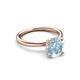 3 - Solina 2.03 ctw Round Aquamarine accented Lab Grown Diamond Hidden Halo Engagement Ring 