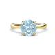 1 - Solina 2.03 ctw Round Aquamarine accented Lab Grown Diamond Hidden Halo Engagement Ring 
