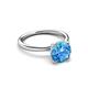 3 - Solina 2.13 ctw Round Blue Topaz accented Lab Grown Diamond Hidden Halo Engagement Ring 