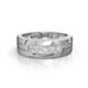1 - Brandon 0.30 ctw Lab Grown Diamonds High Polished Men Wedding Band (7 mm) 