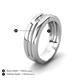 5 - Brandon 0.30 ctw Lab Grown Diamonds High Polished Men Wedding Band (7 mm) 