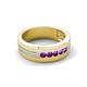 6 - Brandon 0.20 ctw Amethyst High Polished Men Wedding Band (7 mm) 