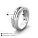 5 - Brandon 0.31 ctw Black Diamond High Polished Men Wedding Band (7 mm) 