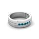 6 - Brandon 0.30 ctw Blue Diamond High Polished Men Wedding Band (7 mm) 