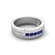 6 - Brandon 0.33 ctw Blue Sapphire High Polished Men Wedding Band (7 mm) 