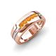 4 - Brandon 0.20 ctw Citrine High Polished Men Wedding Band (7 mm) 