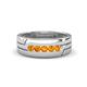 1 - Brandon 0.20 ctw Citrine High Polished Men Wedding Band (7 mm) 