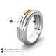 5 - Brandon 0.20 ctw Citrine High Polished Men Wedding Band (7 mm) 