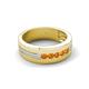 6 - Brandon 0.20 ctw Citrine High Polished Men Wedding Band (7 mm) 