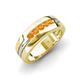 4 - Brandon 0.20 ctw Citrine High Polished Men Wedding Band (7 mm) 