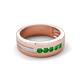 6 - Brandon 0.34 ctw Green Garnet High Polished Men Wedding Band (7 mm) 