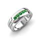 4 - Brandon 0.34 ctw Green Garnet High Polished Men Wedding Band (7 mm) 