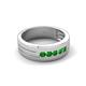 6 - Brandon 0.34 ctw Green Garnet High Polished Men Wedding Band (7 mm) 