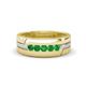 1 - Brandon 0.34 ctw Green Garnet High Polished Men Wedding Band (7 mm) 