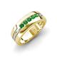 4 - Brandon 0.34 ctw Green Garnet High Polished Men Wedding Band (7 mm) 
