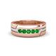 1 - Brandon 0.34 ctw Green Garnet High Polished Men Wedding Band (7 mm) 
