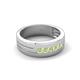 6 - Brandon 0.34 ctw Peridot High Polished Men Wedding Band (7 mm) 