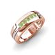 4 - Brandon 0.34 ctw Peridot High Polished Men Wedding Band (7 mm) 
