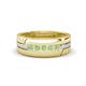 1 - Brandon 0.34 ctw Peridot High Polished Men Wedding Band (7 mm) 