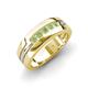 4 - Brandon 0.34 ctw Peridot High Polished Men Wedding Band (7 mm) 