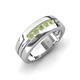 4 - Brandon 0.34 ctw Peridot High Polished Men Wedding Band (7 mm) 
